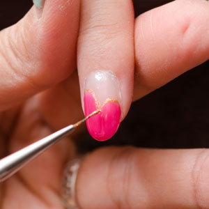 ハートを縁取る