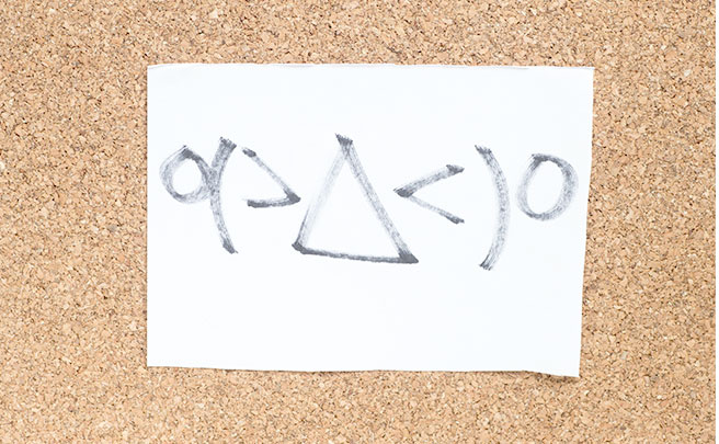 掲示板に貼った怒りの絵文字