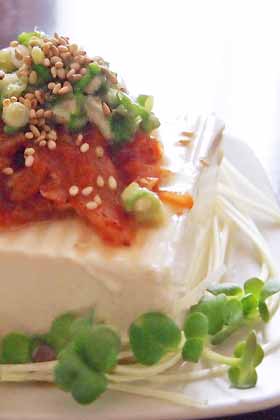 ねぎ塩キムチ豆腐 